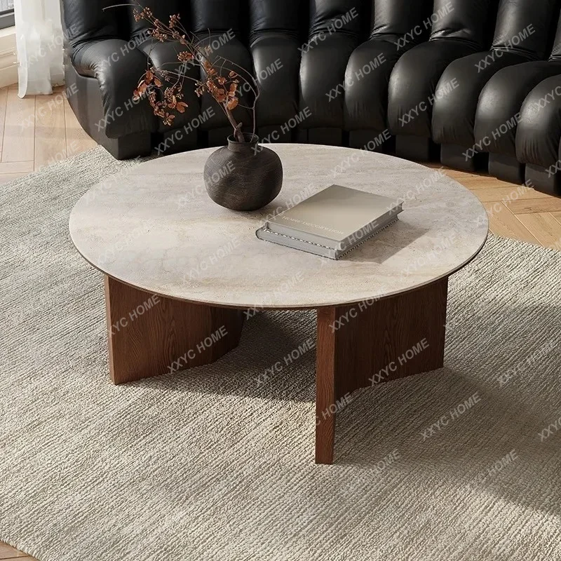 retro style solid wood coffee table minimalist walnut travertine rock slab wabi sand wind round coffee table
retro style solid wood coffee table minimalist walnut travertine rock slab wabi sand wind round coffee table