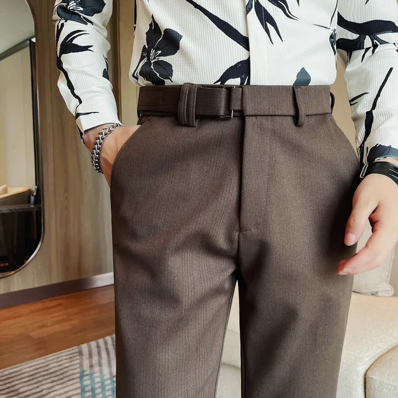 Spring Men Pants Korean Slim Fit Men Casual Ankle Length Pants Streetwear Men High Quality Black Gray Dress Suit Pant Man
Spring Men Pants Korean Slim Fit Men Casual Ankle Length Pants Streetwear Men High Quality Black Gray Dress Suit Pant Man
