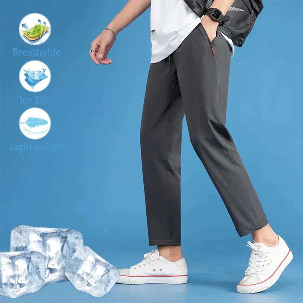 Men's Summer Pants Casual Ick Silk Lightweight Ankle-length Streetwear Men Pants Sports Joggers Casual Long Pants
Men's Summer Pants Casual Ick Silk Lightweight Ankle-length Streetwear Men Pants Sports Joggers Casual Long Pants