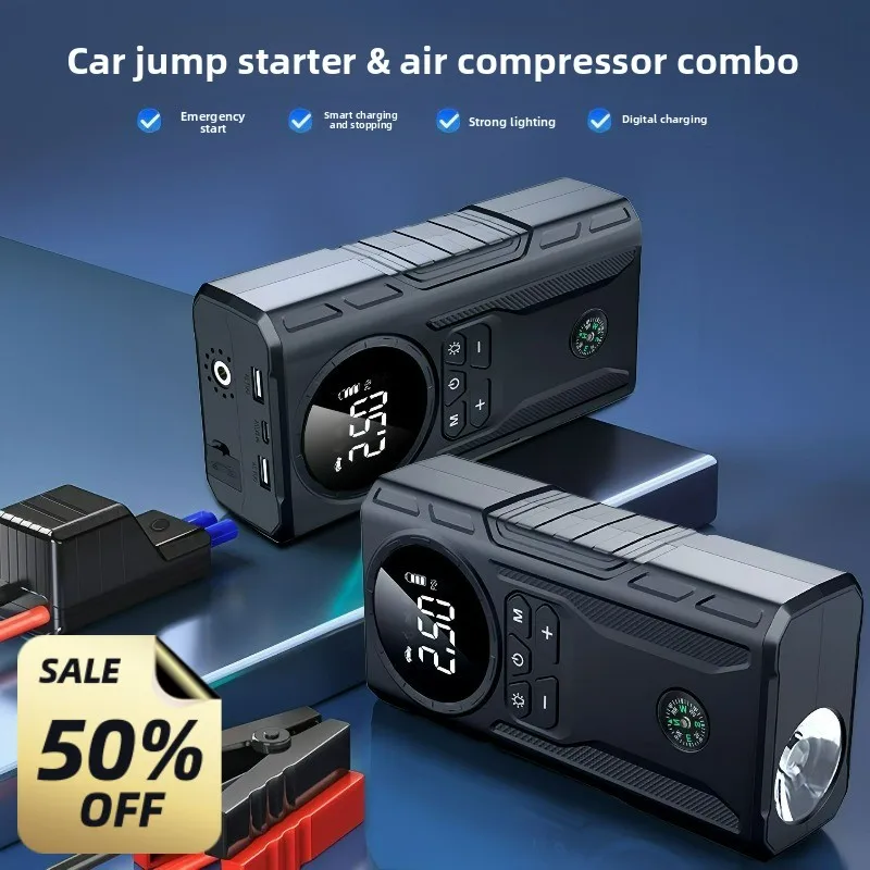 Для автомобильного стартера Power Bank с воздушным компрессором Портативный усилитель аварийного аккумулятора для улицы 12 В
Для автомобильного стартера Power Bank с воздушным компрессором Портативный усилитель аварийного аккумулятора для улицы 12 В