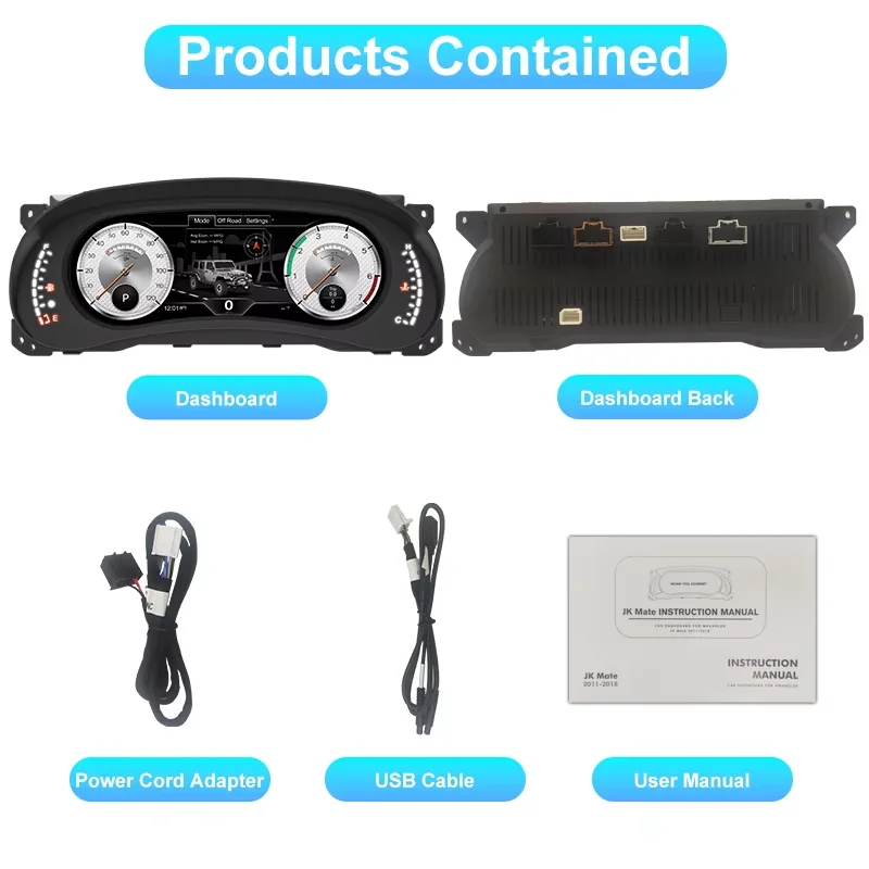12.3 Inch 1920*720 Car Multimedia Screen For Jeep Wrangler 2011-2018 Digital LCD Instrument Cluster Speedometer Dashboard Pane
12.3 Inch 1920*720 Car Multimedia Screen For Jeep Wrangler 2011-2018 Digital LCD Instrument Cluster Speedometer Dashboard Pane