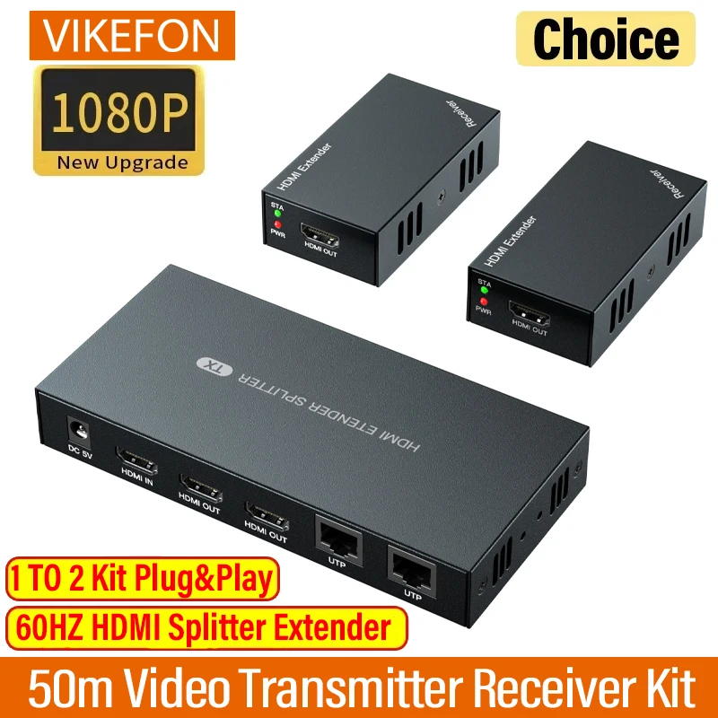 1080P HDMI Rj45 удлинитель с кабелем Ethernet Cat6, 50 м, комплект видеопередатчика, приемника, разветвитель 1X2 для ПК, ТВ, монитора, проектора
1080P HDMI Rj45 удлинитель с кабелем Ethernet Cat6, 50 м, комплект видеопередатчика, приемника, разветвитель 1X2 для ПК, ТВ, монитора, проектора