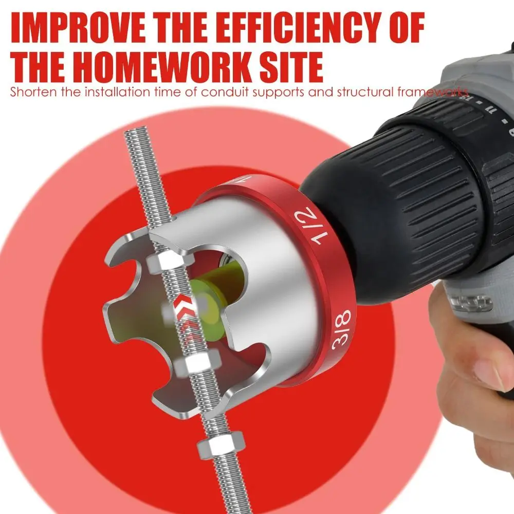 Насадка для дрели с шестигранным хвостовиком для быстрого и легкого закручивания гаек, из алюминиевого сплава
Насадка для дрели с шестигранным хвостовиком для быстрого и легкого закручивания гаек, из алюминиевого сплава