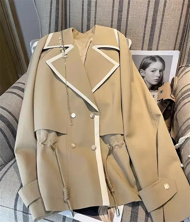 Women's Coat 2024 Spring and Autumn New Loose Korean Version Casual Loose French Hepburn Style Short Suit Trench Coat for Women
Women's Coat 2024 Spring and Autumn New Loose Korean Version Casual Loose French Hepburn Style Short Suit Trench Coat for Women