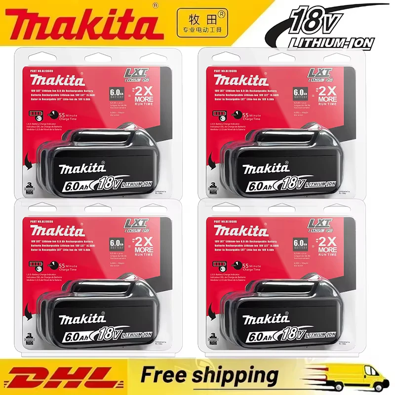 Оригинальный аккумулятор Makita 18В 6Ач для электроинструментов, литий-ионный, с LED-индикатором, замена LXTBL1860B BL1860 BL1850
Оригинальный аккумулятор Makita 18В 6Ач для электроинструментов, литий-ионный, с LED-индикатором, замена LXTBL1860B BL1860 BL1850