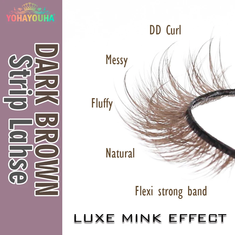YOHAYOUHA 6Pairs Luxe Classic Dark Brown Strip Colored Lashes Mink Effect Fluffy Wispy Blonde Eyelash Cat Eye Lash Makeup Tools
YOHAYOUHA 6Pairs Luxe Classic Dark Brown Strip Colored Lashes Mink Effect Fluffy Wispy Blonde Eyelash Cat Eye Lash Makeup Tools