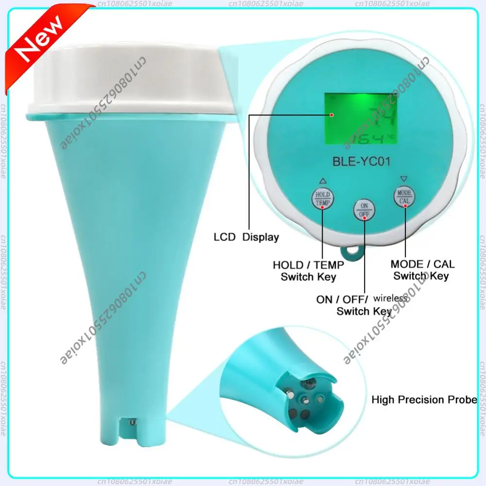 6-in-1 Residual Chlorine Monitor Backlit LCD Display Water Monitor Testing Glass Probe Smart Equipment for Home Swimming Pool
6-in-1 Residual Chlorine Monitor Backlit LCD Display Water Monitor Testing Glass Probe Smart Equipment for Home Swimming Pool