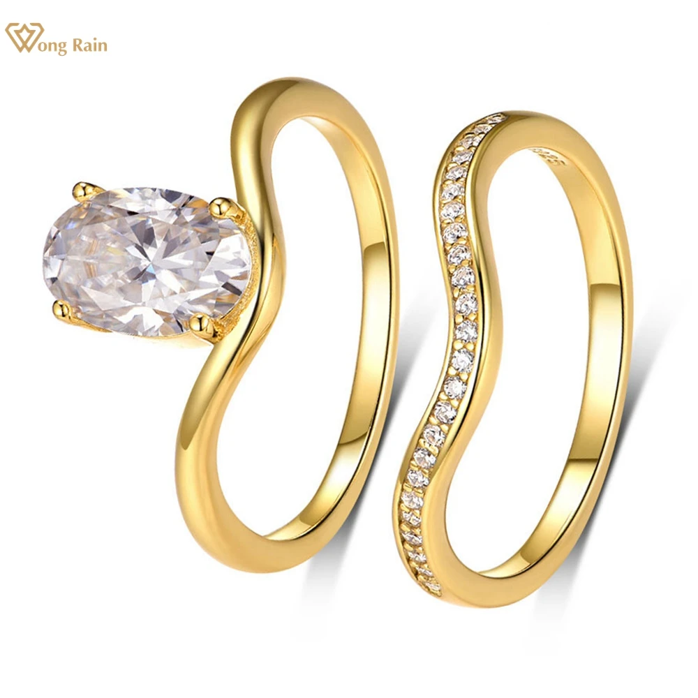Wong Rain Solid 925 Sterling Silver 3EX VVS1 Oval Cut 2.5 CT Real Moissanite Diamonds Gemstone Engagement Ring Sets Fine Jewelry
Wong Rain Solid 925 Sterling Silver 3EX VVS1 Oval Cut 2.5 CT Real Moissanite Diamonds Gemstone Engagement Ring Sets Fine Jewelry