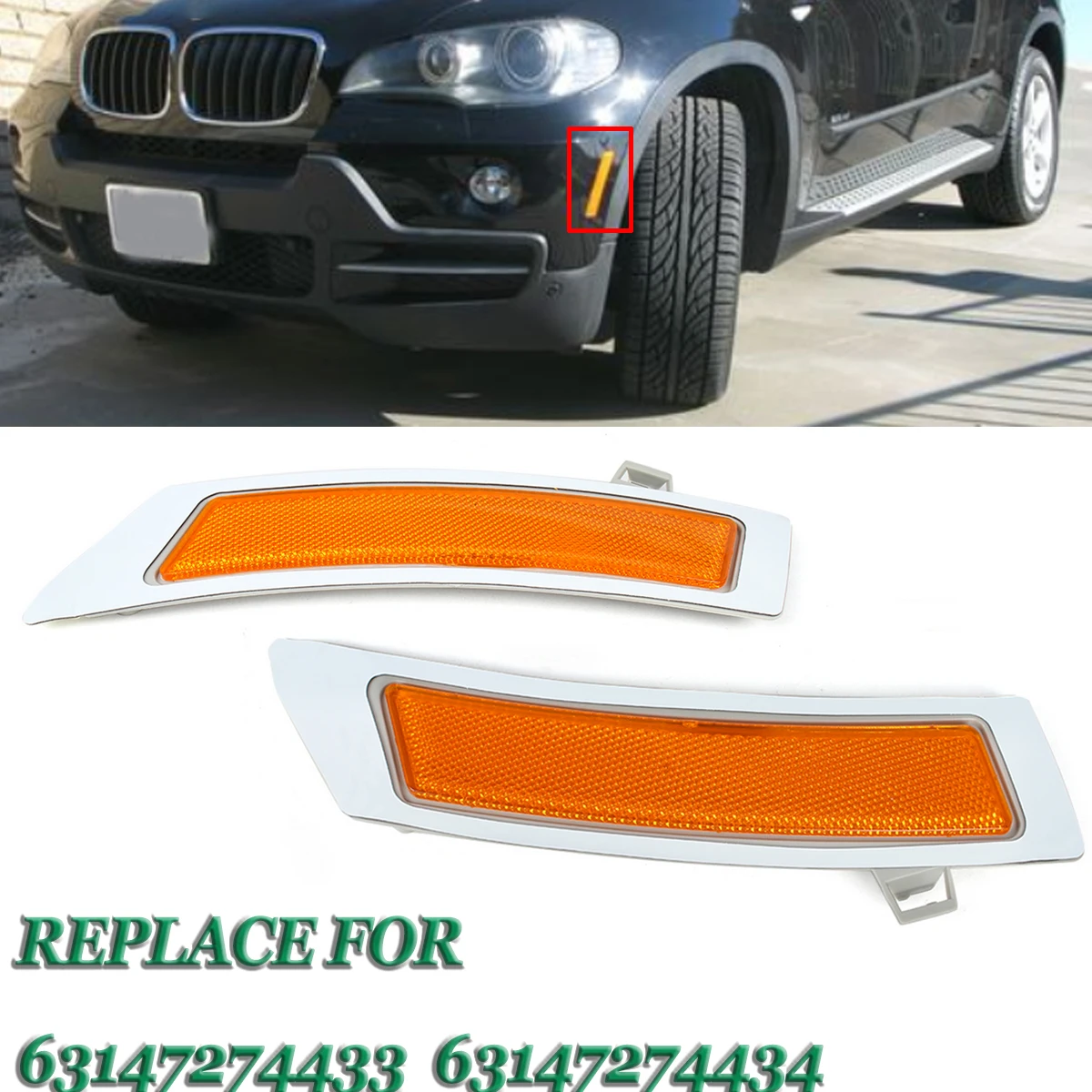 1 шт. левый или правый боковой отражатель габаритного фонаря для BMW E70 X5 xDrive35i xDrive50i 2011 2012 2013 63147274433 63147274434 Magickit
1 шт. левый или правый боковой отражатель габаритного фонаря для BMW E70 X5 xDrive35i xDrive50i 2011 2012 2013 63147274433 63147274434 Magickit