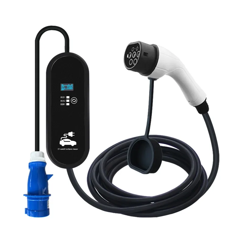 Portable 7KW Type2 EV Charging Cable With New Condition LCD Screen 32A AC European Standard Plug Charging Station
Portable 7KW Type2 EV Charging Cable With New Condition LCD Screen 32A AC European Standard Plug Charging Station