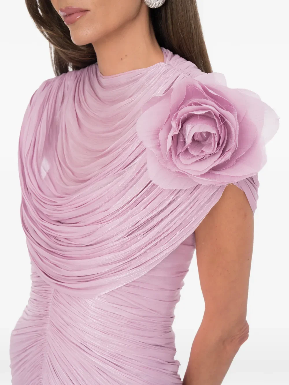Elegant Lilac Dresses Women's O-neck Short Sleeve Chiffon Mermaid Floor Length Evening Dress with 3D Flower Prom Gown Customized
Elegant Lilac Dresses Women's O-neck Short Sleeve Chiffon Mermaid Floor Length Evening Dress with 3D Flower Prom Gown Customized