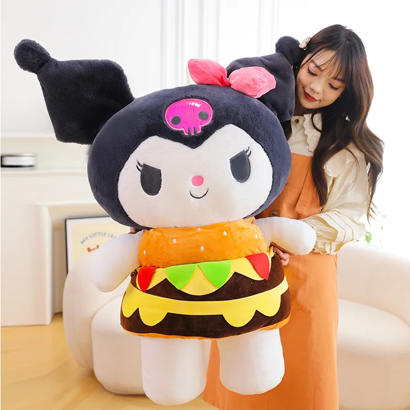 Плюшевая игрушка Sanrio большого размера в стиле гамбургера Kuromi Melody, маленькая фотография, Спящая плюшевая кукла, украшение для дня рождения, подарки
Плюшевая игрушка Sanrio большого размера в стиле гамбургера Kuromi Melody, маленькая фотография, Спящая плюшевая кукла, украшение для дня рождения, подарки
