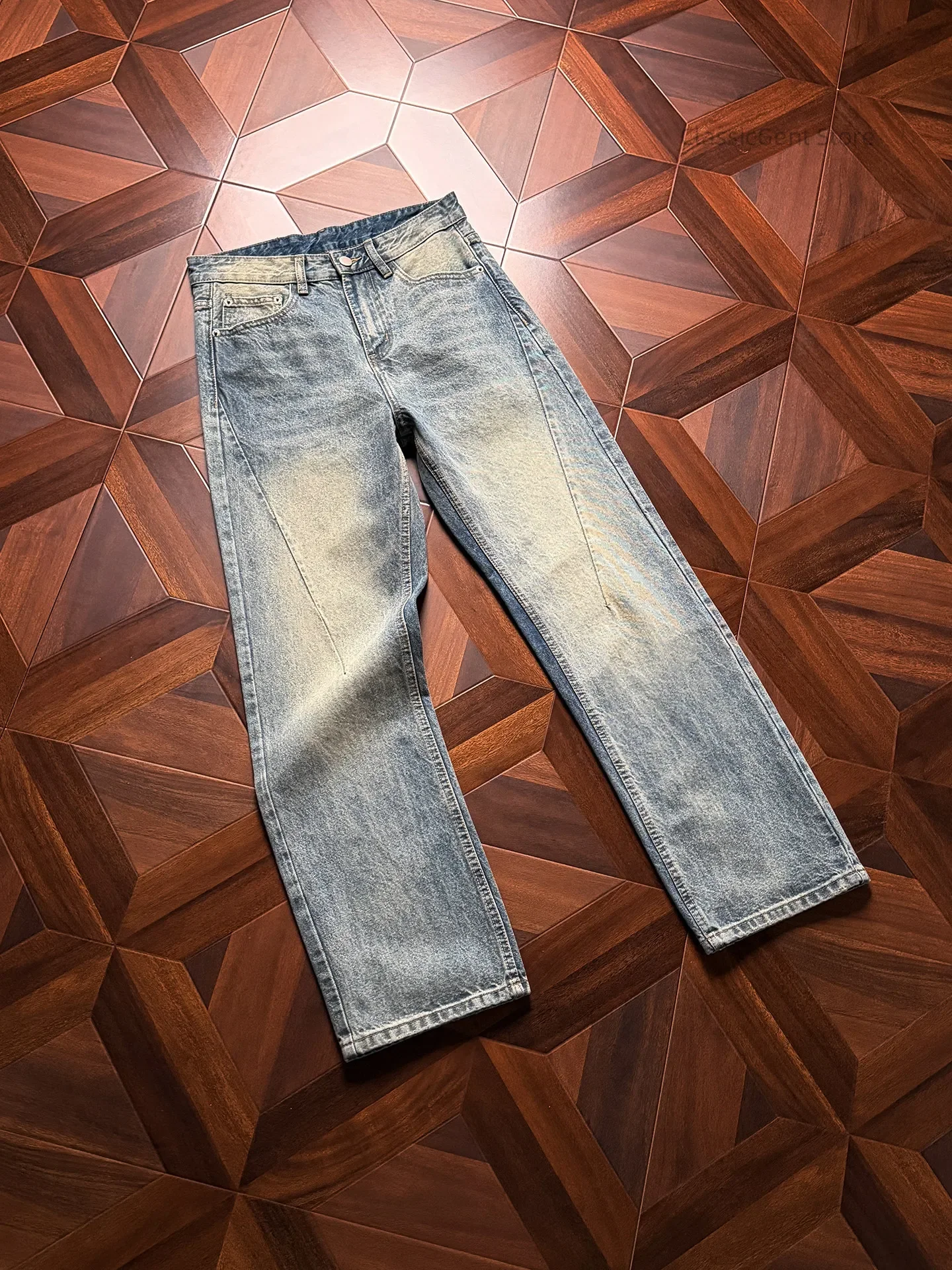 Extravagant Slack Master Pants, Light Blue Retro Loose Straight 10oz Beveled Jeans
Extravagant Slack Master Pants, Light Blue Retro Loose Straight 10oz Beveled Jeans