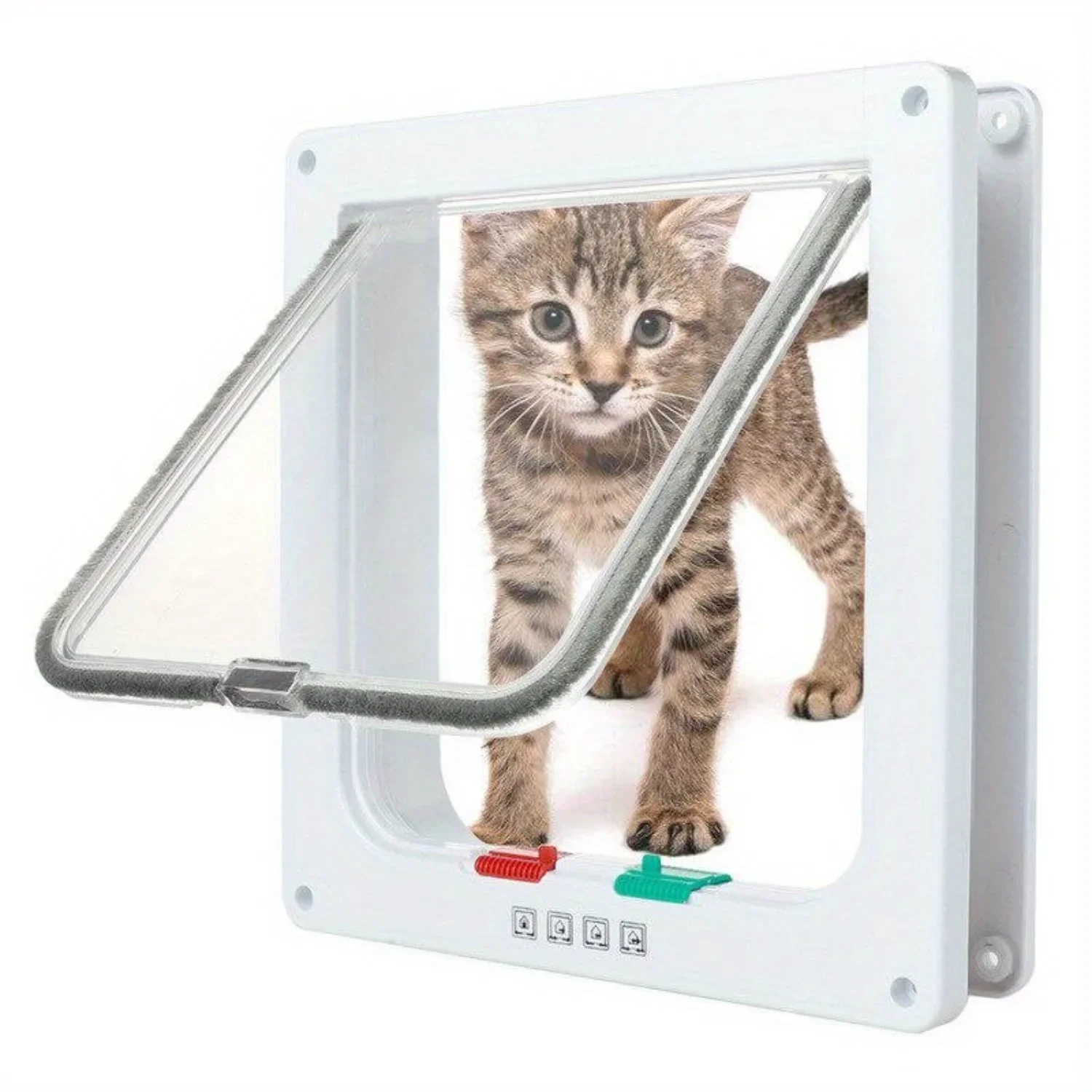 Dog Cat Flap Door with 4 Way Lock Pet Cat Gate Security Flap Door For Animals Plastic Small Dog Gate Cat Flap Pet Door Gate
Dog Cat Flap Door with 4 Way Lock Pet Cat Gate Security Flap Door For Animals Plastic Small Dog Gate Cat Flap Pet Door Gate