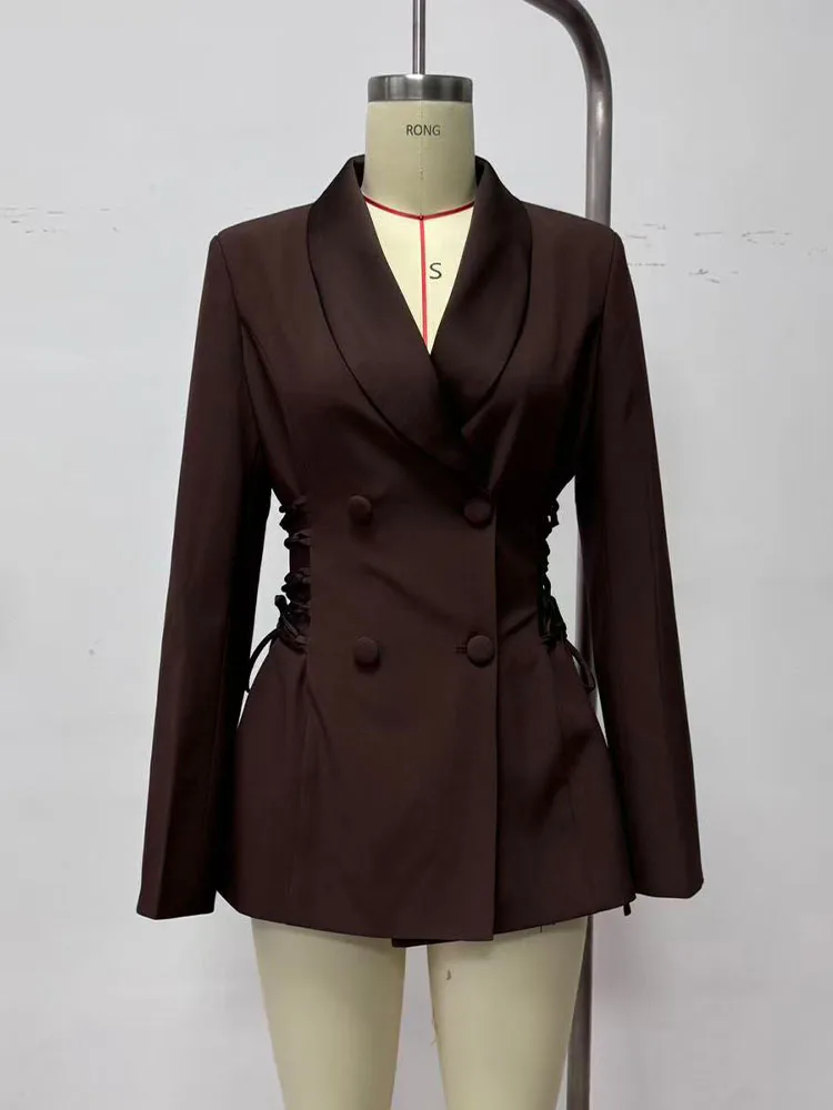 HH Female Fashion Solid Lace-Up Decoration Double Breasted Casual Coats Woman Turn-Down Collar Long Sleeve Temperament Jackets
HH Female Fashion Solid Lace-Up Decoration Double Breasted Casual Coats Woman Turn-Down Collar Long Sleeve Temperament Jackets