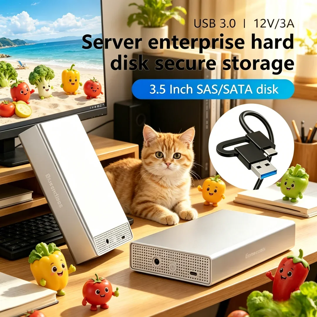 Elegant Tough SAS Hard Drive Enclosure USB C to 2.5/3.5 Inch SAS/SATA HDD Box Support Max 20GB Disk Speed 5Gbps
Elegant Tough SAS Hard Drive Enclosure USB C to 2.5/3.5 Inch SAS/SATA HDD Box Support Max 20GB Disk Speed 5Gbps