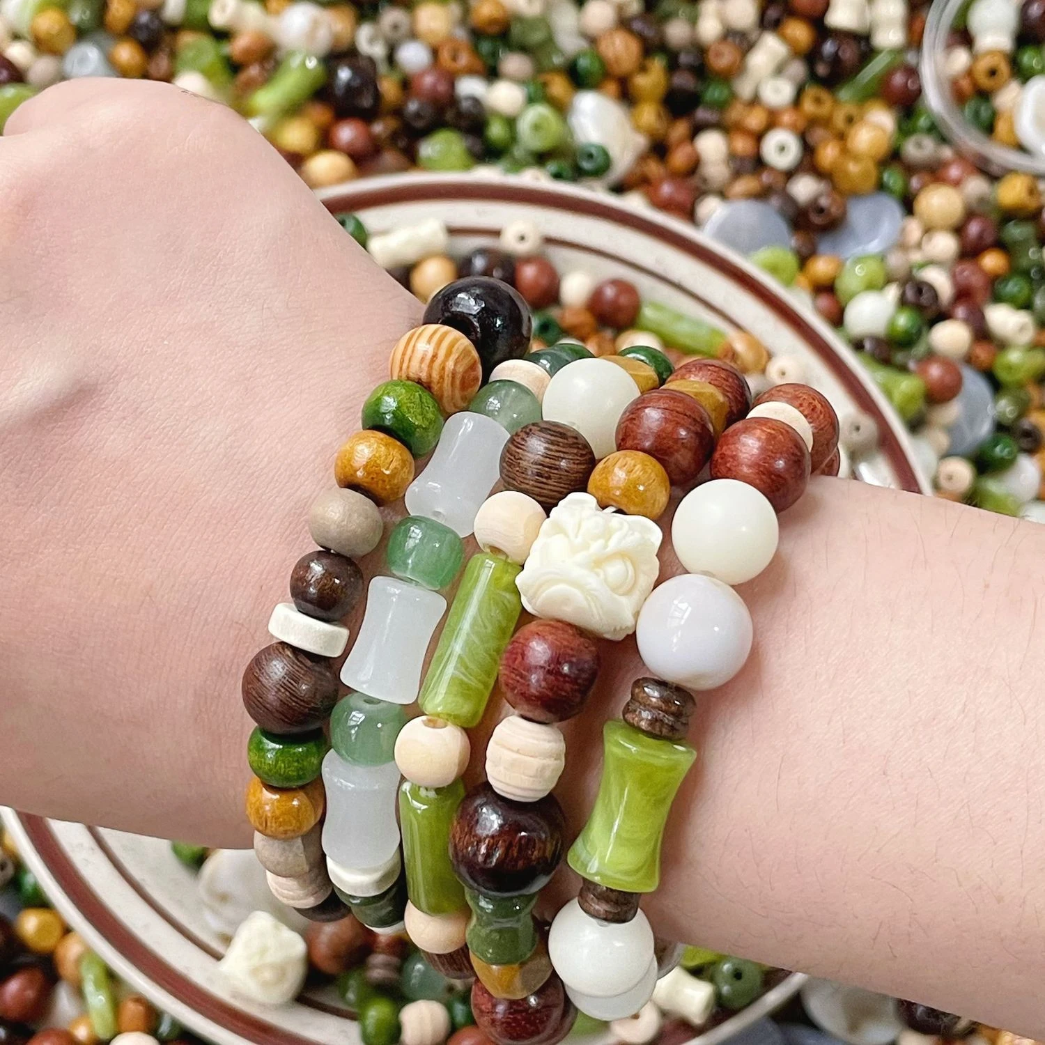 Mixed Beads Wood Beads Resin Acrylic Glazed Beaded Hand Necklace Material Pack Wholesale 100g
Mixed Beads Wood Beads Resin Acrylic Glazed Beaded Hand Necklace Material Pack Wholesale 100g