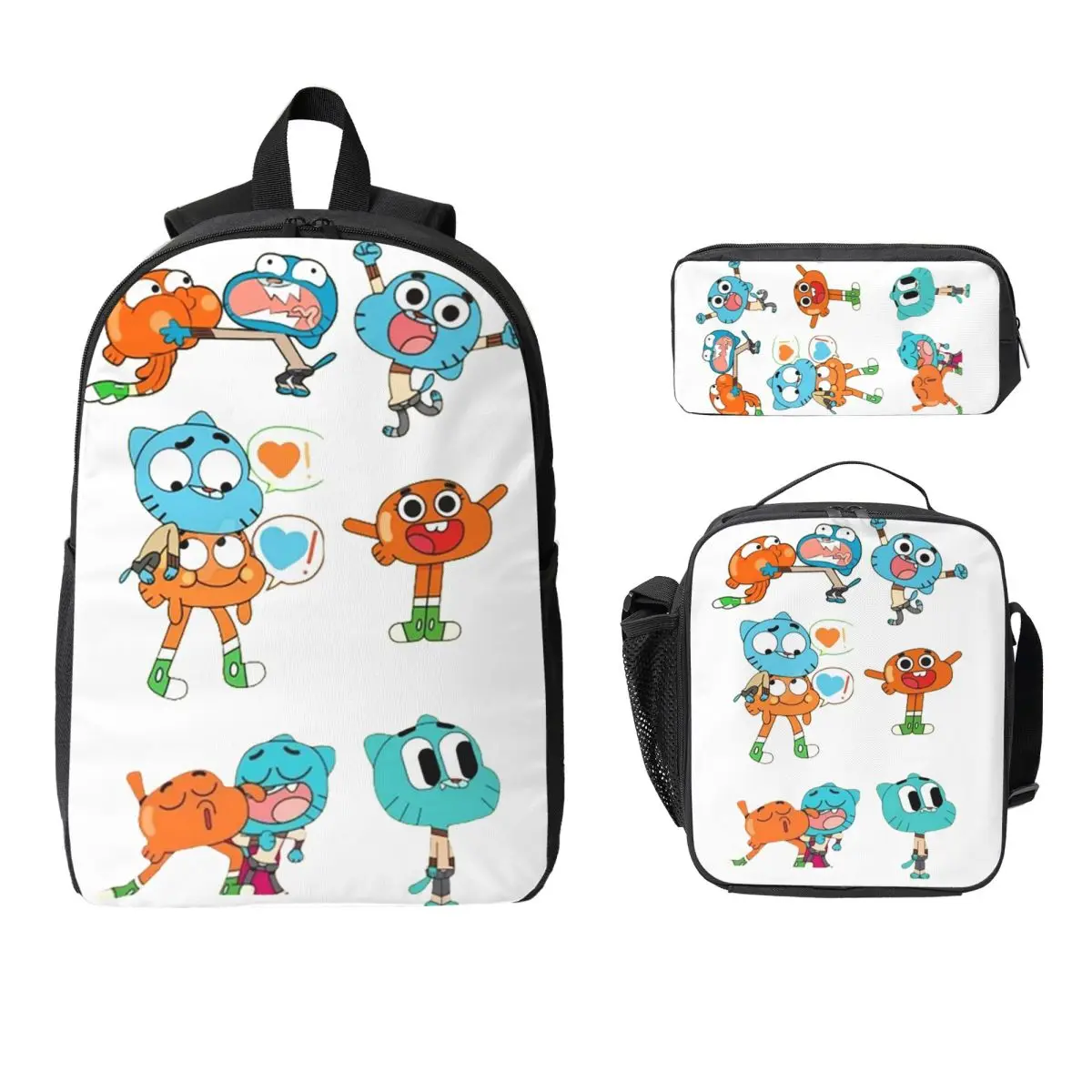Gumball Backpack Student Boys Girls BookBag School Bag Laptop Shoulder Bags 3ps Insulated Lunch Bag Pencil Case
Gumball Backpack Student Boys Girls BookBag School Bag Laptop Shoulder Bags 3ps Insulated Lunch Bag Pencil Case