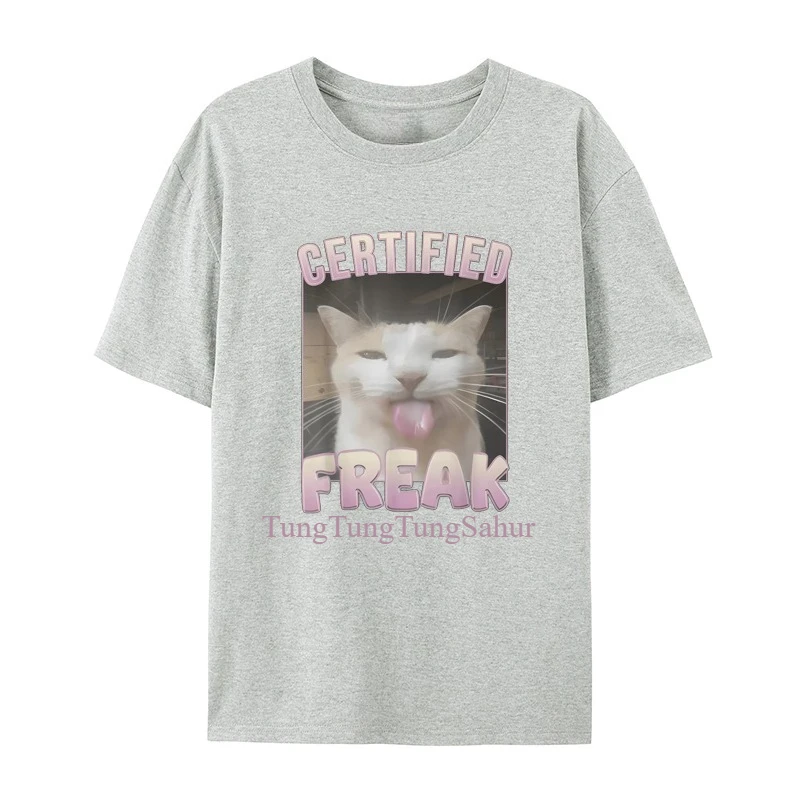 Сертифицированный Freak Funny Cat унисекс для мужчин и женщин TUNGTUNGSAHUR модный топ большого размера с коротким рукавом с буквенным принтом хлопковая футболка S-4xl
Сертифицированный Freak Funny Cat унисекс для мужчин и женщин TUNGTUNGSAHUR модный топ большого размера с коротким рукавом с буквенным принтом хлопковая футболка S-4xl
