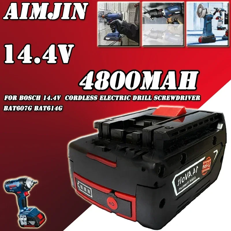 NEW 14.4V 4800mAh For Bosch BAT614 4.8ah Replace Li-ion Battery Pack Electric Drill Screwdriver BAT607
NEW 14.4V 4800mAh For Bosch BAT614 4.8ah Replace Li-ion Battery Pack Electric Drill Screwdriver BAT607
