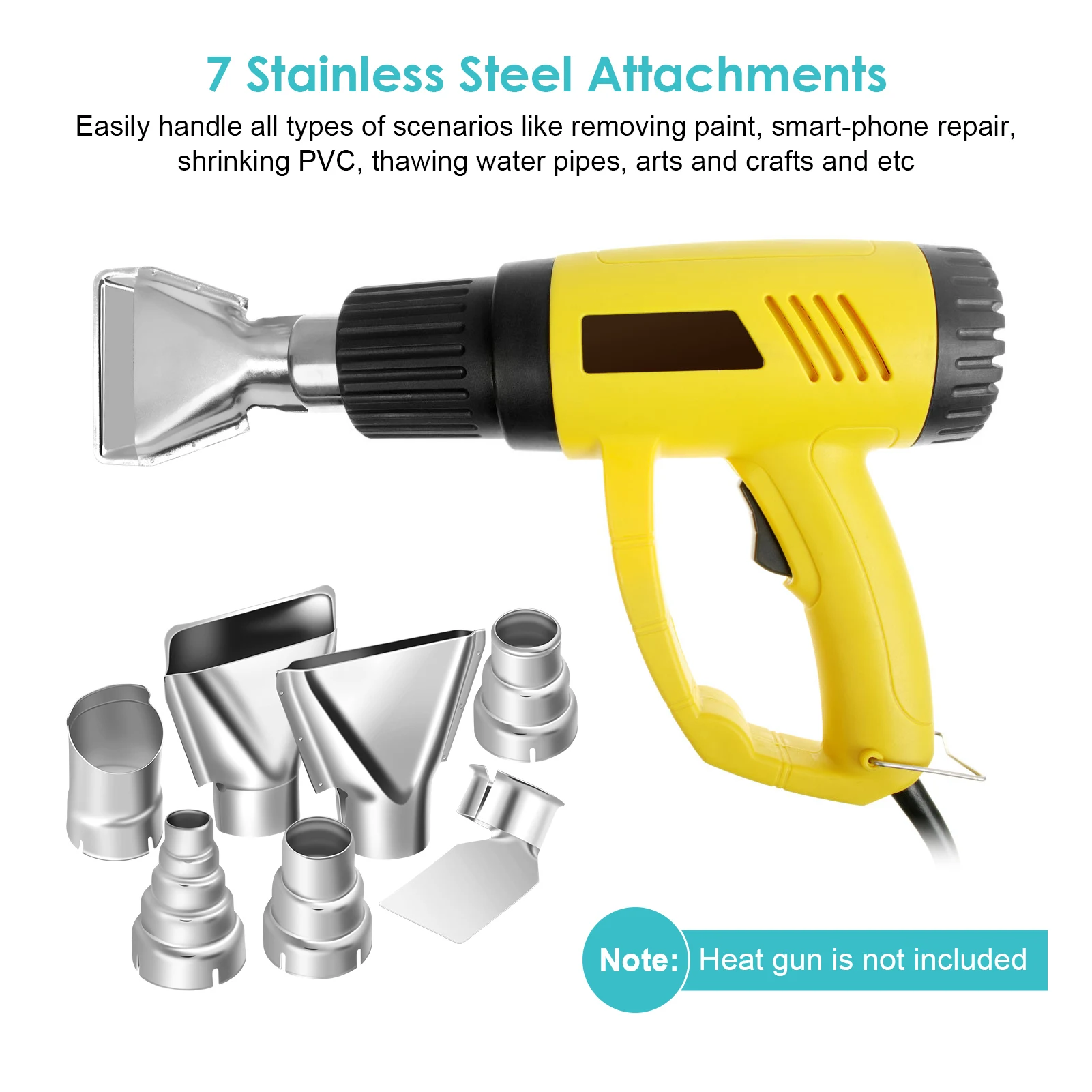 7pcs 35-40mm Heat Gun Nozzles Kit For Hot Air Soldering Station Repair Tool Accessory
7pcs 35-40mm Heat Gun Nozzles Kit For Hot Air Soldering Station Repair Tool Accessory