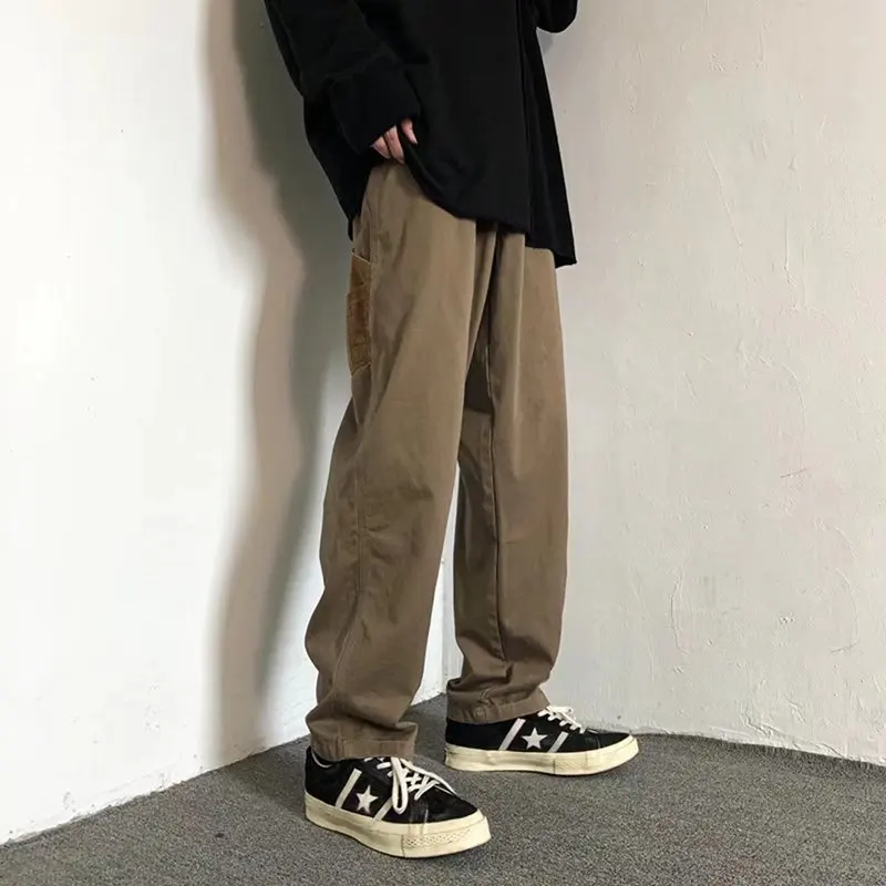 Spring Summer Fashion High Waist Solid Streetwear Straight Trousers Boys Casual Loose Pants Men Cargo Pants Men's Pants
Spring Summer Fashion High Waist Solid Streetwear Straight Trousers Boys Casual Loose Pants Men Cargo Pants Men's Pants