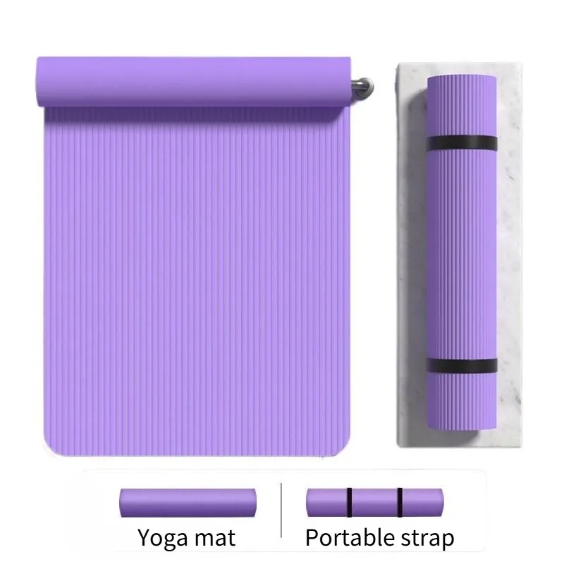 185 x 61 cm Solid Purple Yoga Mat, Thickened Fitness Mat for Home Use By Women: Non-Slip, Shock-Absorbing, and Sound-Dampening
185 x 61 cm Solid Purple Yoga Mat, Thickened Fitness Mat for Home Use By Women: Non-Slip, Shock-Absorbing, and Sound-Dampening