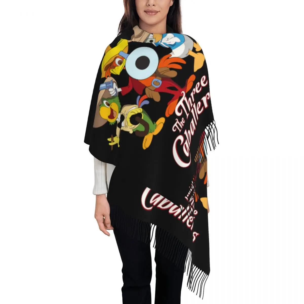 Custom Female Long The Three Caballeros Donald Duck Scarves Women Winter Soft Warm Tassel Shawl Wraps Scarf
Custom Female Long The Three Caballeros Donald Duck Scarves Women Winter Soft Warm Tassel Shawl Wraps Scarf