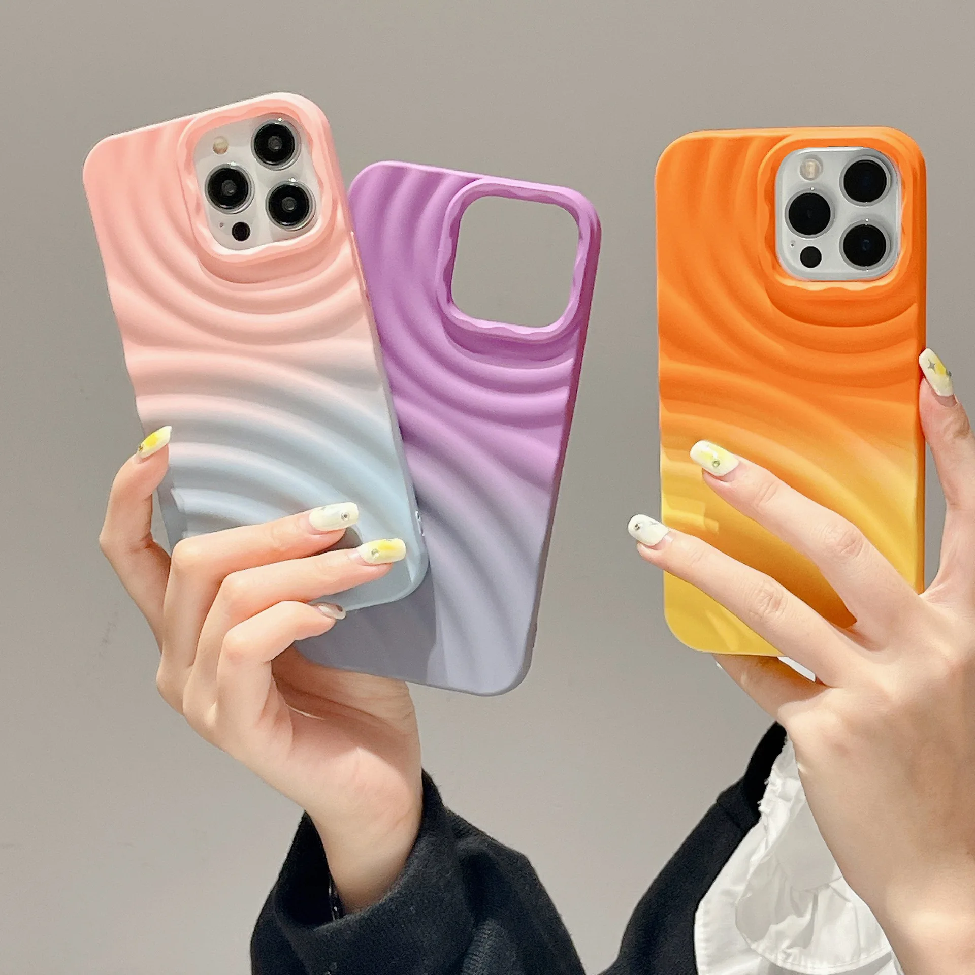 Stereo Wave Pattern Phone Case For Iphone14 Pro Max 13 12 12 11 Plus Xr Xsmax Gradient Silicone Fall Protection Case
Stereo Wave Pattern Phone Case For Iphone14 Pro Max 13 12 12 11 Plus Xr Xsmax Gradient Silicone Fall Protection Case