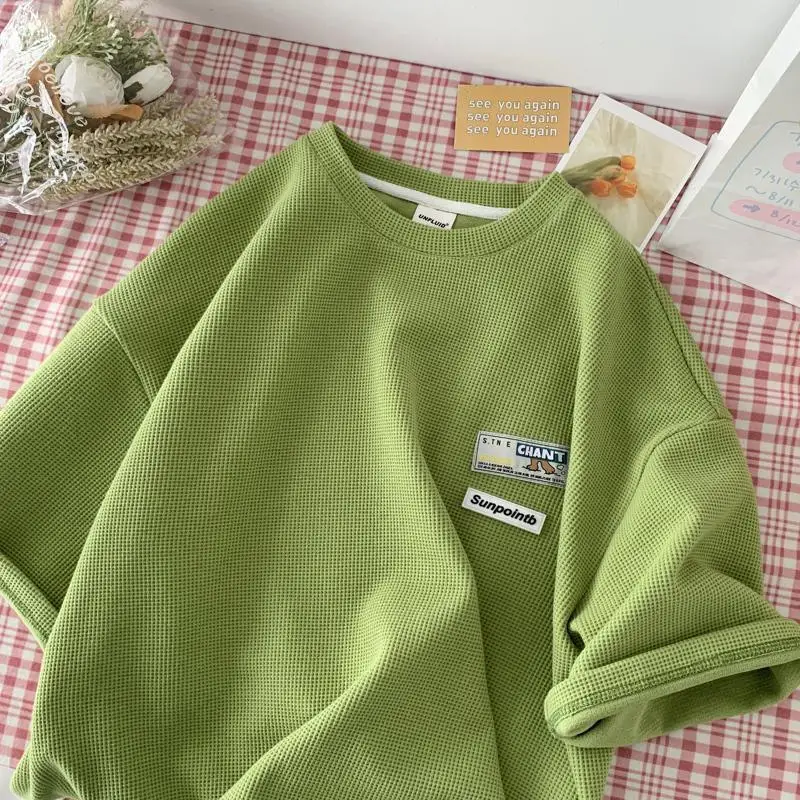 Summer ins avocado size waffle women's shirt new 2024 casual loose green top short-sleeved style women clothing y2k top t shirts
Summer ins avocado size waffle women's shirt new 2024 casual loose green top short-sleeved style women clothing y2k top t shirts