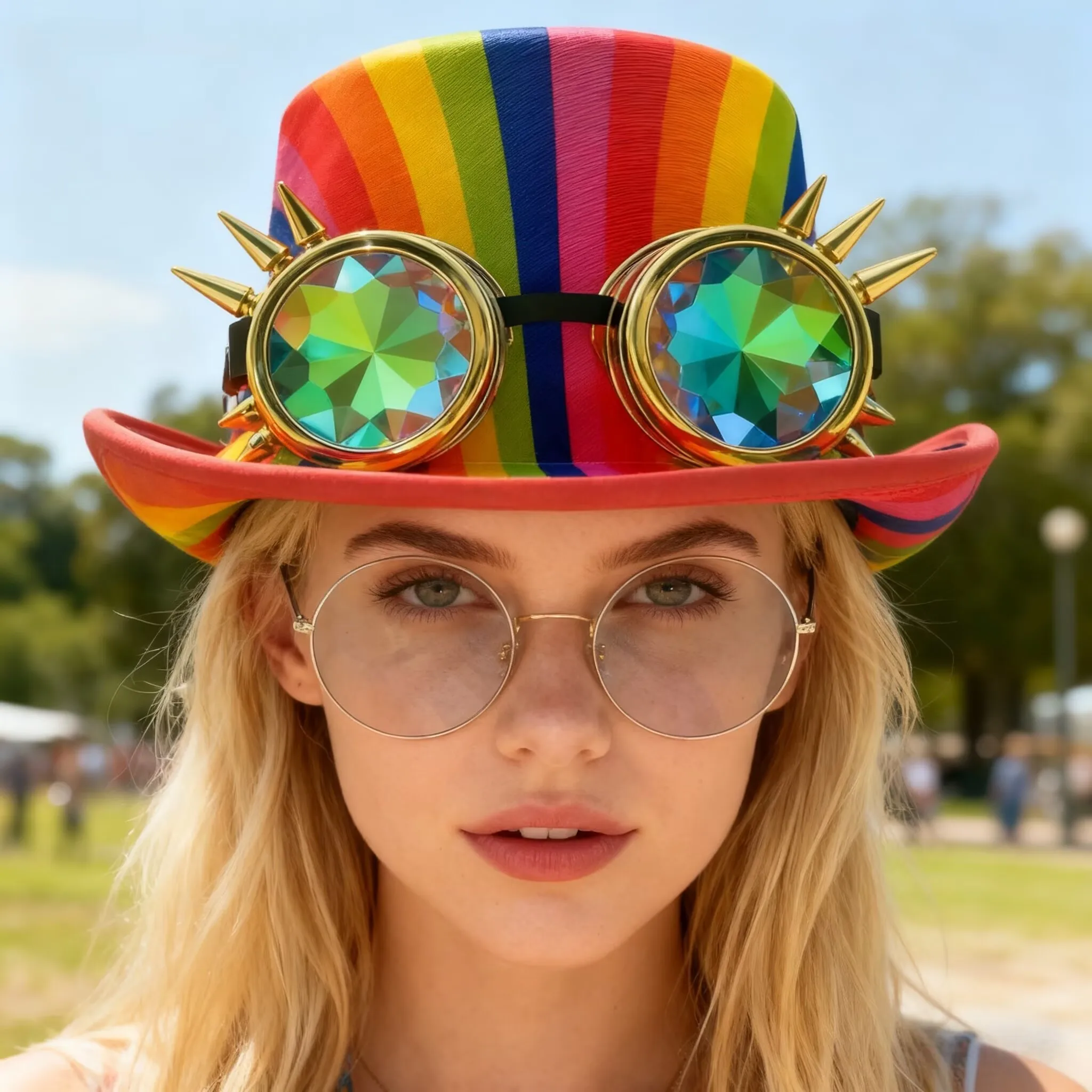 Очки HongLuan в красную радужную полоску, цилиндр для женского фестиваля Burning Man, аксессуары для фестивалей Rave и кепка для вечеринок для мужчин
Очки HongLuan в красную радужную полоску, цилиндр для женского фестиваля Burning Man, аксессуары для фестивалей Rave и кепка для вечеринок для мужчин