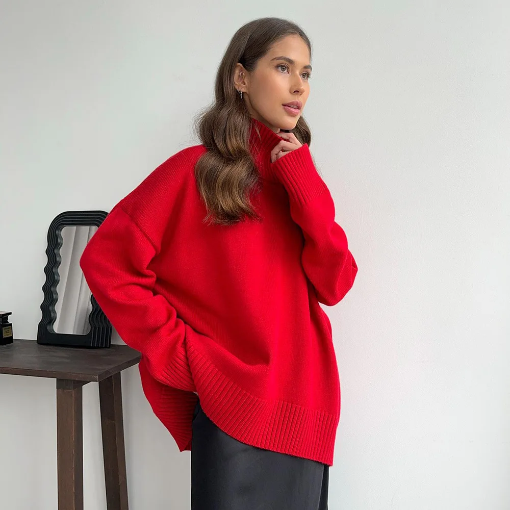 Women's Turtleneck Sweater Loose Solid Color Warm Soft Long Sleeve Pullover Jumper Knitwear Casual Daily Tops Autumn Winter 2026
Women's Turtleneck Sweater Loose Solid Color Warm Soft Long Sleeve Pullover Jumper Knitwear Casual Daily Tops Autumn Winter 2026