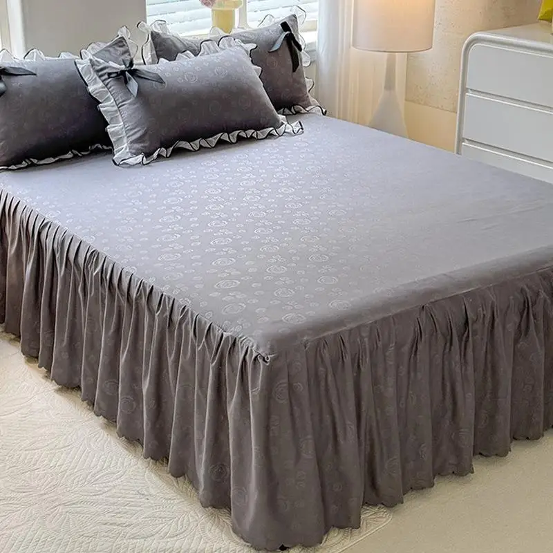 Korean Style Washed Cotton Bed Skirt Single Piece Knot Anti-Slip Mattress Protector Cover Sheet Elegant Home Textiles
Korean Style Washed Cotton Bed Skirt Single Piece Knot Anti-Slip Mattress Protector Cover Sheet Elegant Home Textiles