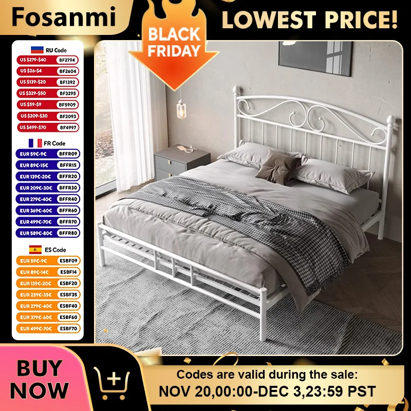 Nordic Modern Iron Base for Bed Simple Bedroom Bed Frame Home Interior Mattress Pallet Furniture Elegant Thickened Mattress Base
Nordic Modern Iron Base for Bed Simple Bedroom Bed Frame Home Interior Mattress Pallet Furniture Elegant Thickened Mattress Base