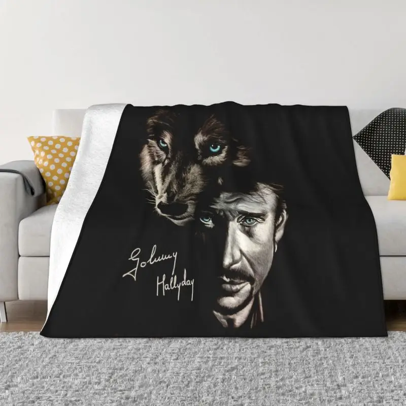 Johnny Hallyday And Wolf Blanket Fleece Spring Warm Flannel France Singer Rock Star Throw Blankets for Sofa Travel Bedroom Quilt
Johnny Hallyday And Wolf Blanket Fleece Spring Warm Flannel France Singer Rock Star Throw Blankets for Sofa Travel Bedroom Quilt