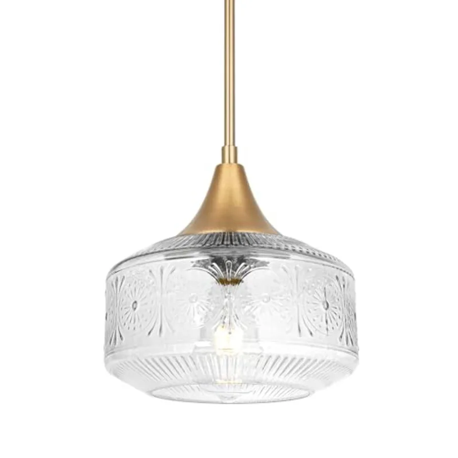 Vintage Gold Pendant Light with Clear Glass Adjustable Pendant Lighting for Kitchen Island Brushed Pendant Lights Convertible C
Vintage Gold Pendant Light with Clear Glass Adjustable Pendant Lighting for Kitchen Island Brushed Pendant Lights Convertible C