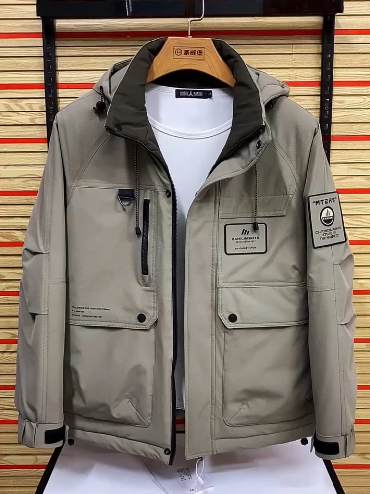 Men's Thiened Cotton Padded Jaet Windproof Waterproof Casual Hooded Coat Youth ular Loose Fit Long Sve Zipper Closure
Men's Thiened Cotton Padded Jaet Windproof Waterproof Casual Hooded Coat Youth ular Loose Fit Long Sve Zipper Closure