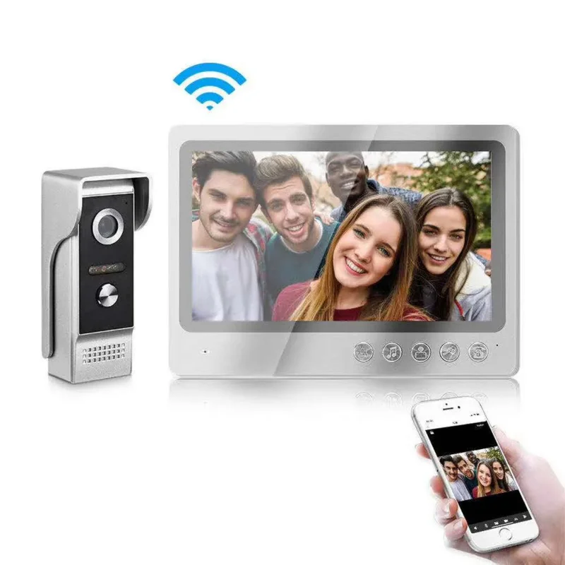 9-дюймовый большой экран, проводной дверной звонок с Wi-Fi, IP, наружный водонепроницаемый видеодомофон, визуальный глазок
9-дюймовый большой экран, проводной дверной звонок с Wi-Fi, IP, наружный водонепроницаемый видеодомофон, визуальный глазок