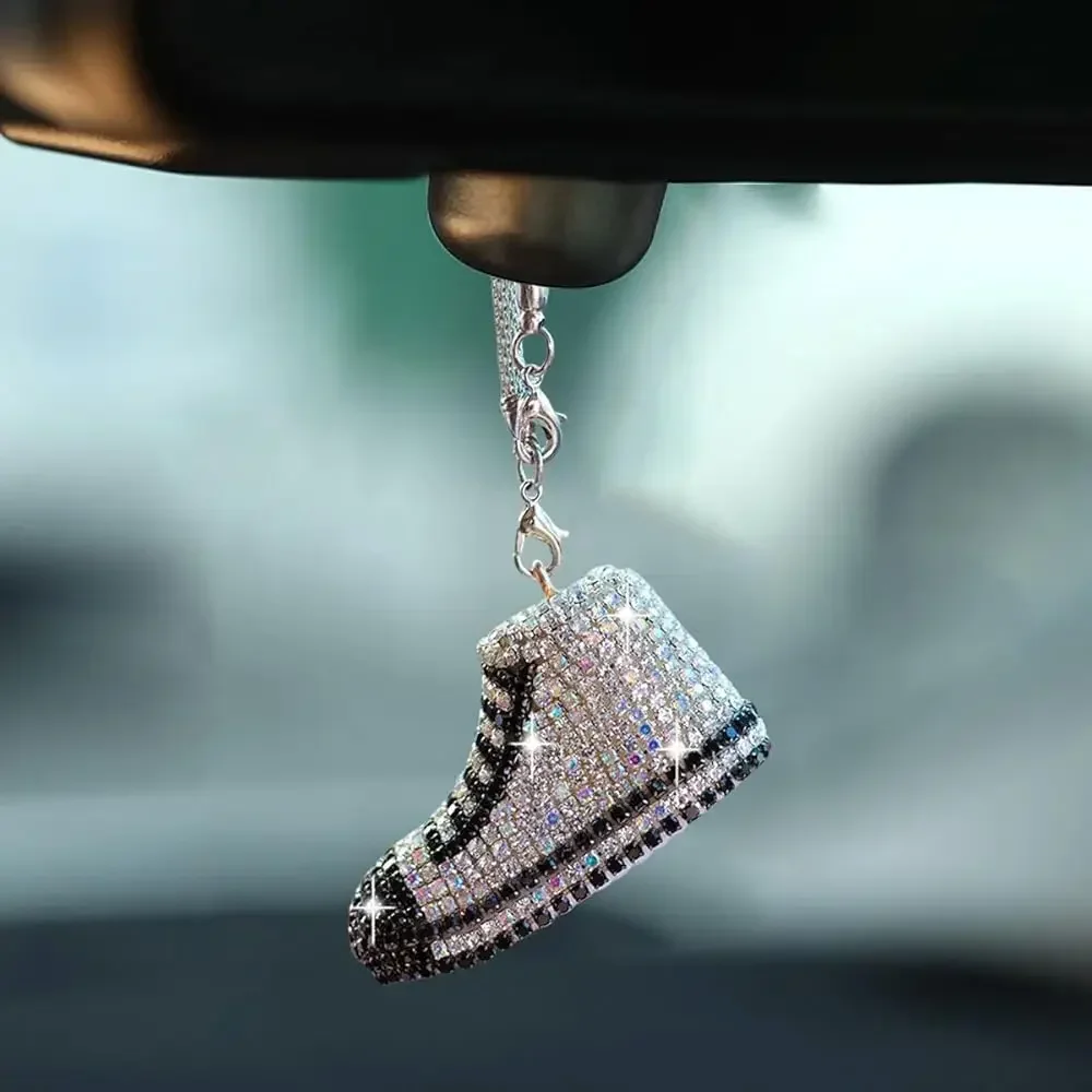 Bling Sneaker Shoe Sparkly Car Hanging Ornament, Cute Crystal Rear View Mirror Pendant, Diamond Rearview Mirror Charms, Lucky
Bling Sneaker Shoe Sparkly Car Hanging Ornament, Cute Crystal Rear View Mirror Pendant, Diamond Rearview Mirror Charms, Lucky