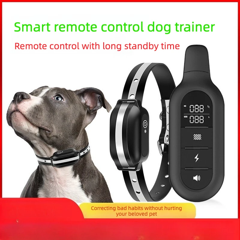Intelligent remote control dog training voice control, anti-barking dog training electronic dog training supplies collar
Intelligent remote control dog training voice control, anti-barking dog training electronic dog training supplies collar