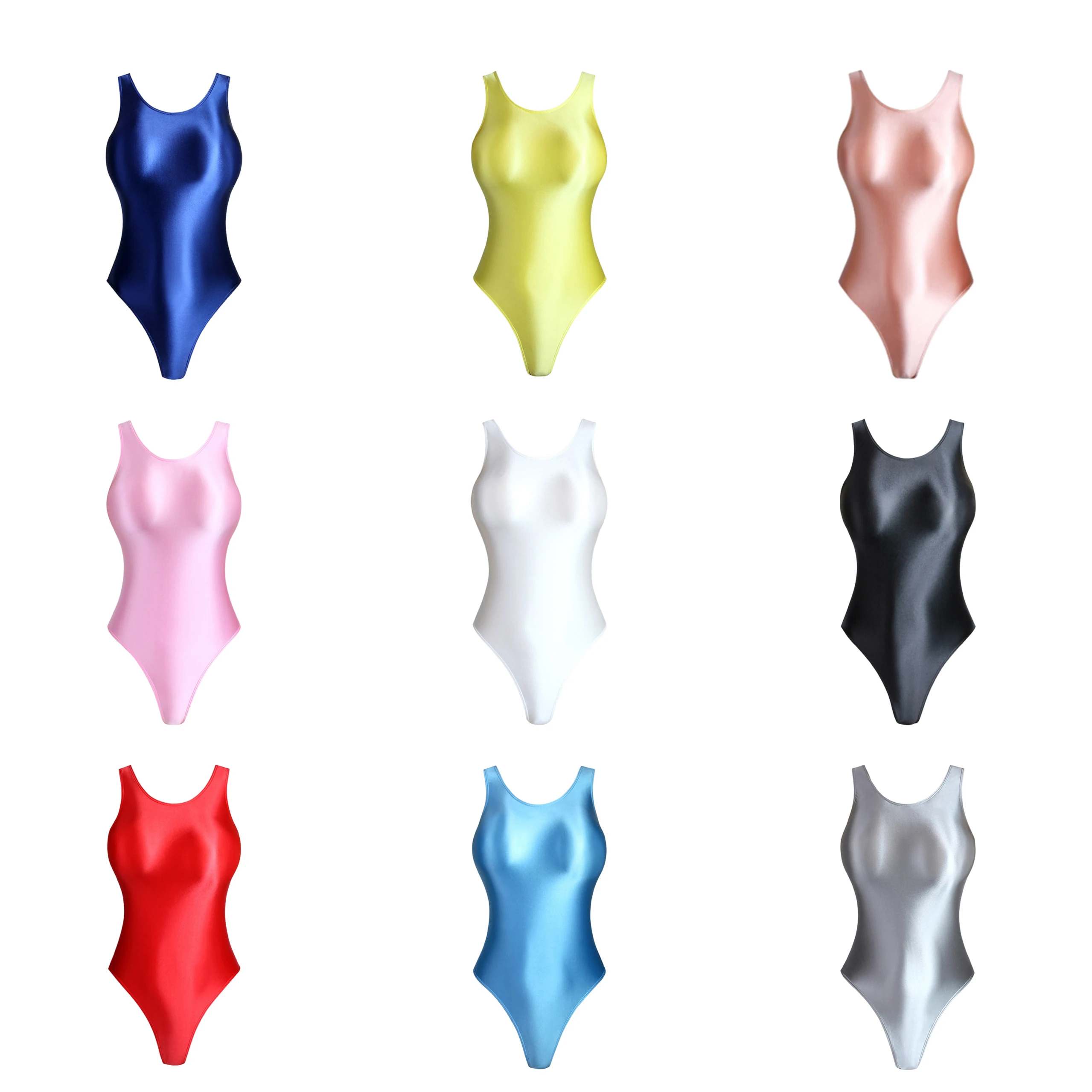 Yoga Bodysuit Glossy Silk Solid Color Base Round Neck, Shapewear Silky Smooth High-cut Body Shaping Gymnastics.
Yoga Bodysuit Glossy Silk Solid Color Base Round Neck, Shapewear Silky Smooth High-cut Body Shaping Gymnastics.