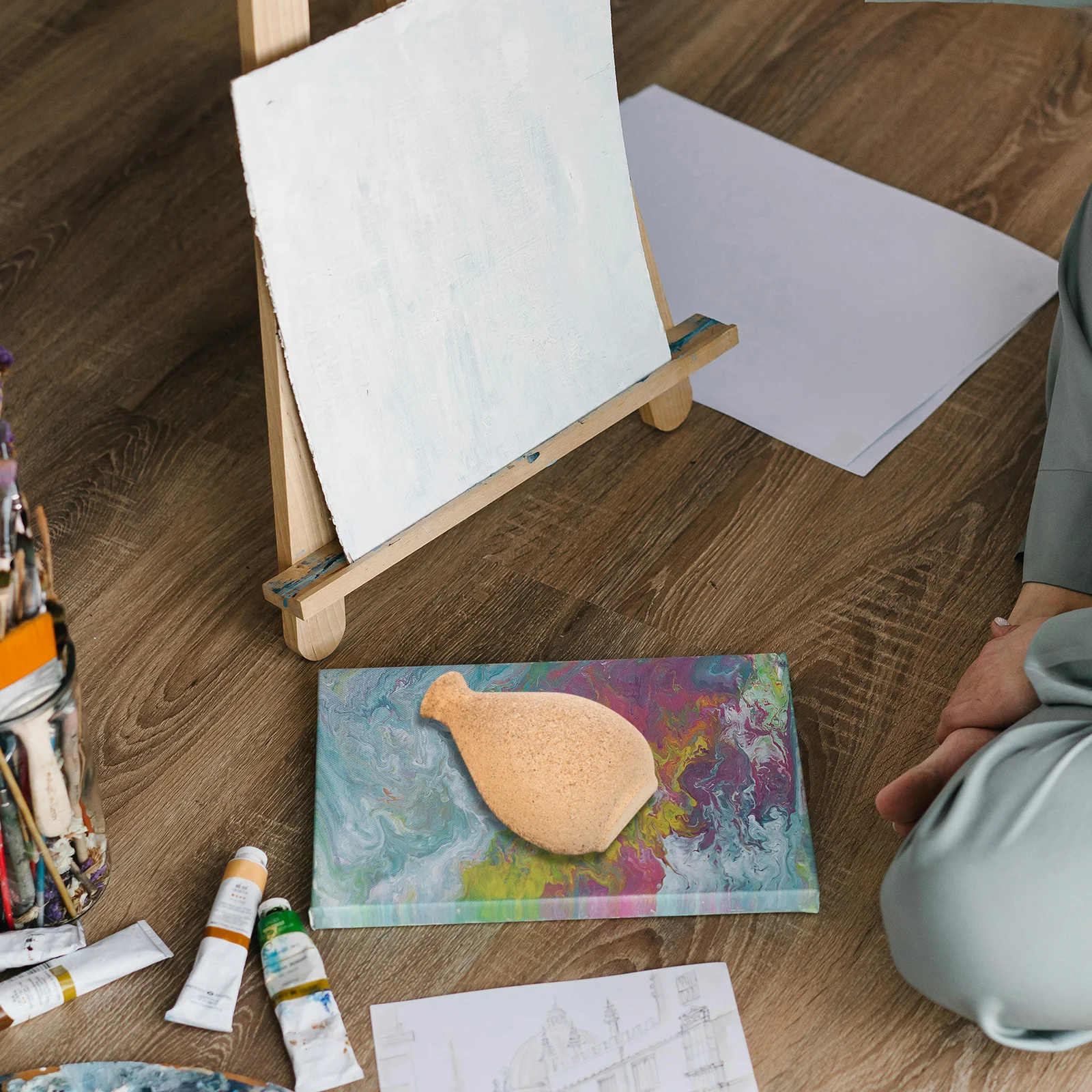 4Pcs Handmade DIY Vase Kit Unfinished Wooden Clay Small Flower Vases for Home Office Painting Decorative Artistic Flower Bottle
4Pcs Handmade DIY Vase Kit Unfinished Wooden Clay Small Flower Vases for Home Office Painting Decorative Artistic Flower Bottle