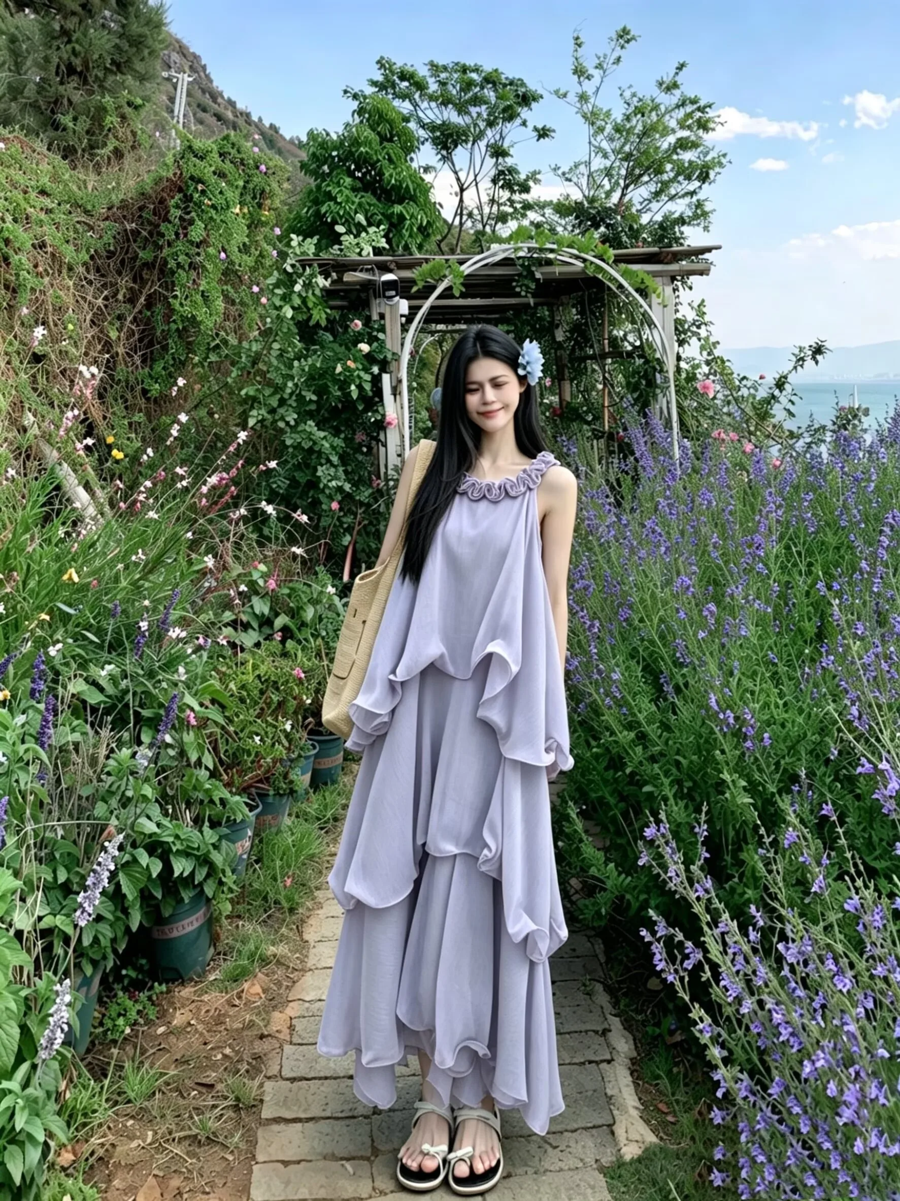 Elegant Purple Slimming Neckline Dress Women's Summer Cake Skirt Style Casual Loose Waist No Sleeve Birthday Party Dress
Elegant Purple Slimming Neckline Dress Women's Summer Cake Skirt Style Casual Loose Waist No Sleeve Birthday Party Dress