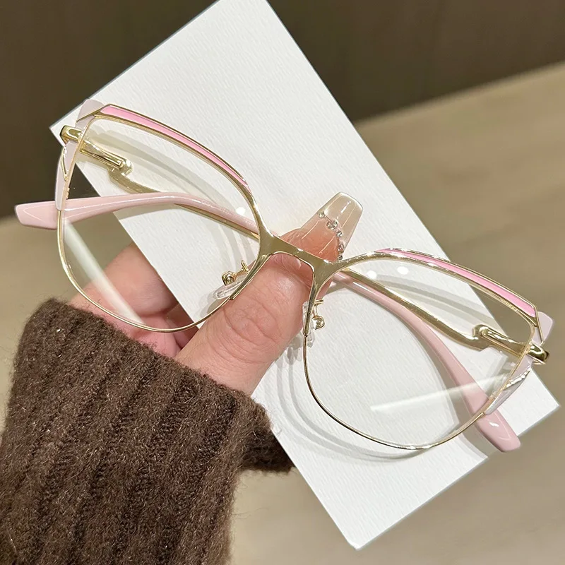 Metal Frame Anti Blue Light Glasses Cat Eye Type Non Prescription Protective Goggles Decorative Flat Glasses
Metal Frame Anti Blue Light Glasses Cat Eye Type Non Prescription Protective Goggles Decorative Flat Glasses