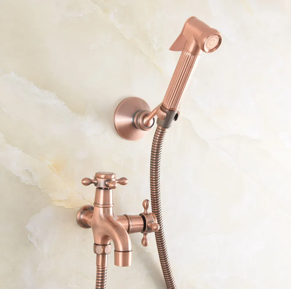 Antique Red Copper Mop Pool Faucet Double Use Bathroom Bidet Faucet Set Wall Mounted
Antique Red Copper Mop Pool Faucet Double Use Bathroom Bidet Faucet Set Wall Mounted