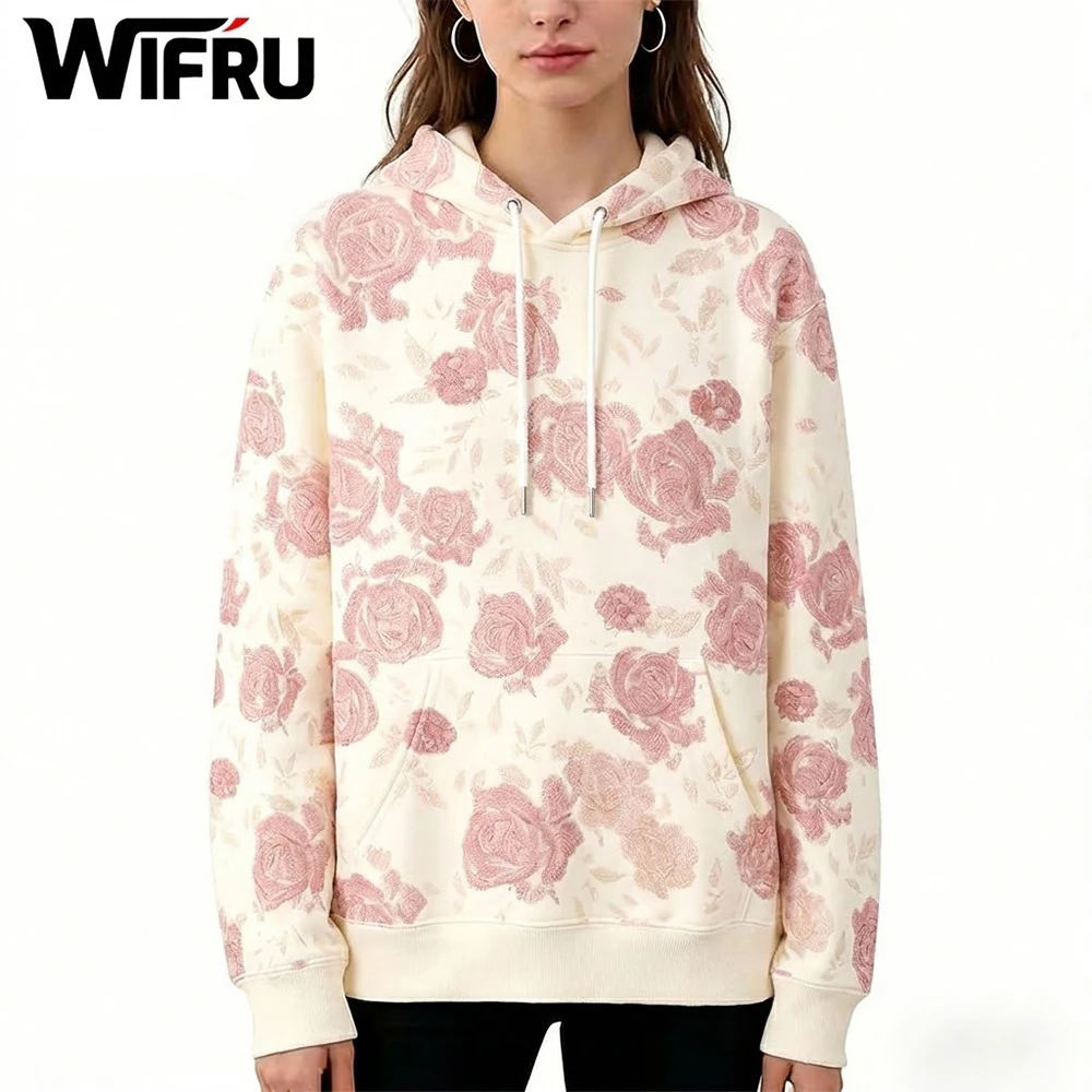 Vintage Floral Rose Print Women's Hoodie WIFRU Vacation Casual Fashion Long Sleeve Tops Unisex Daily Cozy Commuting Sweatshirt
Vintage Floral Rose Print Women's Hoodie WIFRU Vacation Casual Fashion Long Sleeve Tops Unisex Daily Cozy Commuting Sweatshirt
