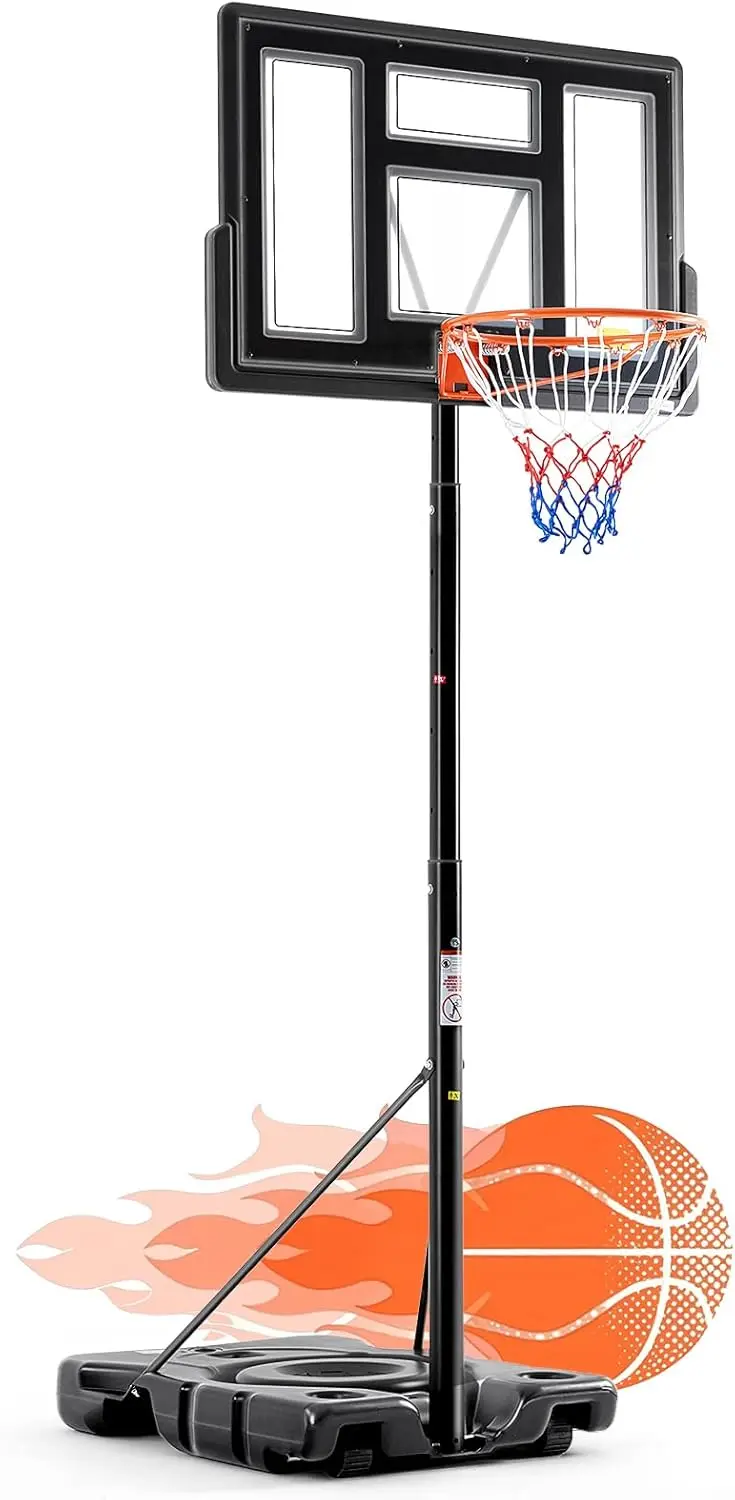 10FT Adjustable Portable Basketball Hoop Outdoor Adult, 44" Shatterproof Backboard, Shock Absorbent Rim, Fillable Base, 2 Wheels
10FT Adjustable Portable Basketball Hoop Outdoor Adult, 44" Shatterproof Backboard, Shock Absorbent Rim, Fillable Base, 2 Wheels