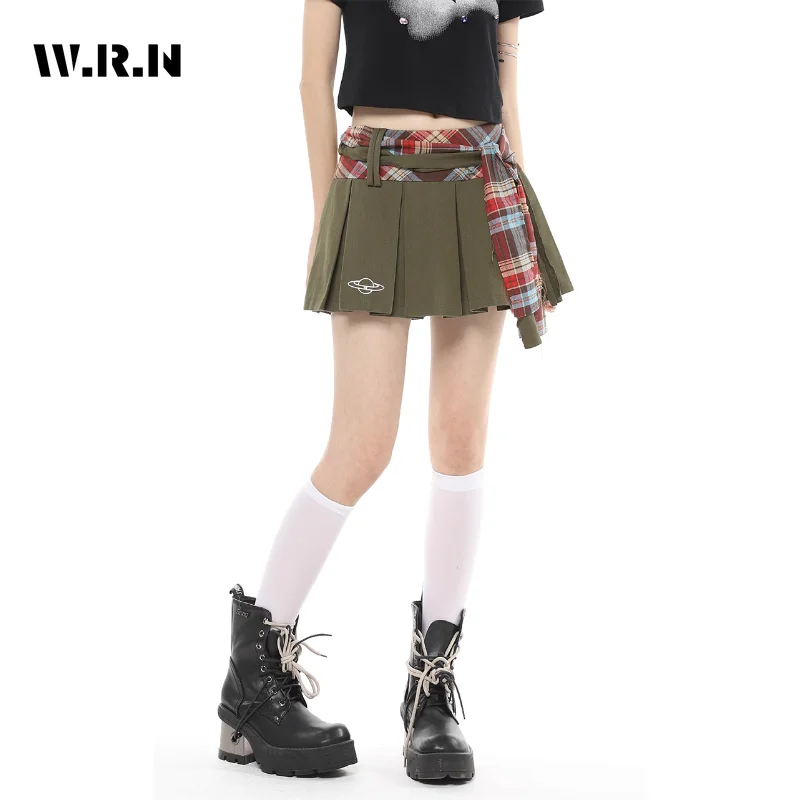 American Retro Patchwork Plaid Print Pleated Mini Skirts 2023 Summer Women's Streetwear Y2K Harajuku Ulzzang A-Line Skirt
American Retro Patchwork Plaid Print Pleated Mini Skirts 2023 Summer Women's Streetwear Y2K Harajuku Ulzzang A-Line Skirt