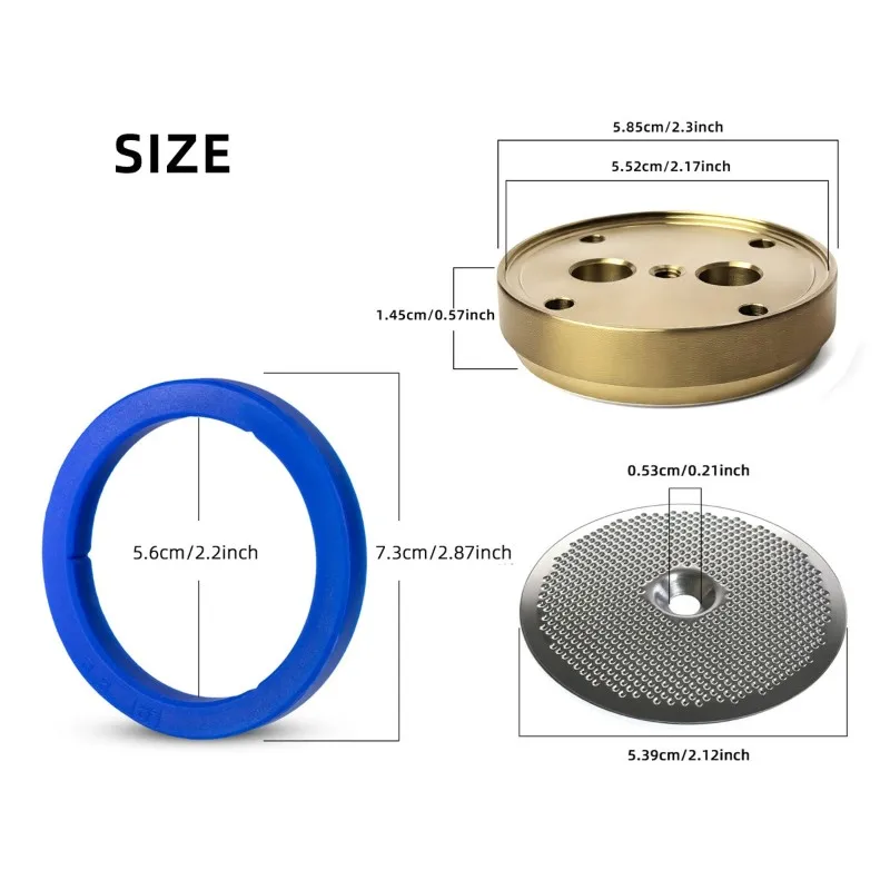 【FAST-SALE】For Gaggia Coffee Machines- Gold Color Silicone& Stainless Steel Brewing Head Set Filter& Seal Ring
【FAST-SALE】For Gaggia Coffee Machines- Gold Color Silicone& Stainless Steel Brewing Head Set Filter& Seal Ring