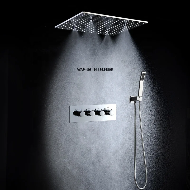 Современный дизайн, потолочный термостатический смеситель 16 дюймов, душевая система с эффектом тропического дождя для ванной комнаты, комплект для СПА-душа
Современный дизайн, потолочный термостатический смеситель 16 дюймов, душевая система с эффектом тропического дождя для ванной комнаты, комплект для СПА-душа
